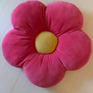 Pink Flower-Shaped Cushion